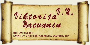 Viktorija Mačvanin vizit kartica